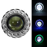 Doppelte Farbe Runde 8000K 30W High / Low Beam LED Scheinwerfer für Motorrad Angel Eyes Devil Eye Light