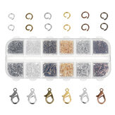 Set di accessori per gioielli con anello di apertura con chiusura a moschettone fai-da-te per creazione di gioielli con braccialetti di collane