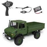 LDRC LD-P06 1/12 2.4G 4WD Coche RC Unimog 435 U1300RC con luces LED Camión militar de escalada Vehículos proporcionales completos Modelos de juguetes