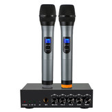 Elegiant Studio Bluetooth Kit de karaoke doméstico con sistema UHF inalámbrico de 2 canales y Micrófono de mano