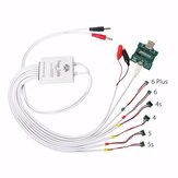 Cable de prueba de corriente y placa de activación de batería de suministro de energía 6 en 1 para iPhone 6/6 Plus/5s/5/4