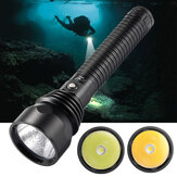 XANES® 3000LM Onderwater 100m 3000K/6000K Duikzaklamp LED Vullicht IPX-8 Hoogvermogen Vislamp Buitenkamperen Jacht LED Zaklamp