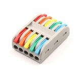 5 Input 5 Output Colorful Quick Wire Connector Terminal Blocks Universal Compact Cable Splitter for LED Strip Lighting