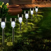 16pcs LED solare in acciaio inox prato lampade da giardino paesaggio esterno luce del percorso