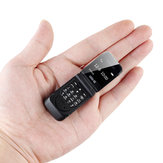 LONG-CZ J9 0.66 Inch 300 mAh Kleinste Flip Telefoon Bluetooth Dialer FM Magic Voice Handsfree Oortelefoon Mini Kaart Telefoon