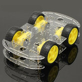Geekcreit 4WD Smart Robotbil Chassiskit med Stærk Magnetisk Hastighedsencoder/TT-motor