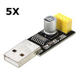 5Pcs Geekcreit® Adaptador USB para módulo de desenvolvimento sem fio WIFI Develoment Board Transfer Module Serial ESP8266