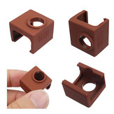 Coque de protection en silicone de couleur café pour bloc de chauffage en aluminium Partie imprimante 3D Hotend - Lot de 5