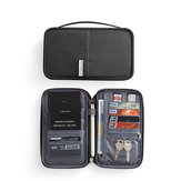 Bolsa de almacenamiento de tarjetas de viaje con bloqueo RFID, carpeta de pasaporte y organizador de documentos