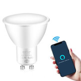 Lâmpada inteligente EXUP GU10 5W Wifi Colorful RGB Branco frio Branco quente 100-240 V Controle de APP Trabalhe com Google Home Alexa