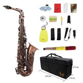 Slade Red Bronze Bend Eb E-flat Altsaxophon Saxophon Abalone-Schlüssel Schnitzmuster mit Koffer und Handschuhen