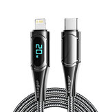 ESSAGER ES-X15 PD 20W Type-C to iP Cable Fast Charging Data Transmission TPE Core Line 1M/2M Long for iPhone13 13 Pro 13 Pro Max for iPhone14 Pro Max for iPad
