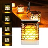 Lanterna suspensa movida a energia solar com 75 LEDs que simulam efeito de chama, à prova d'água, para decoração de jardins e árvores ao ar livre
