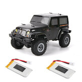 URUAV 2 Batterie 1/24 2,4G 4WD Mini Rc Proportionalsteuerung Wasserdichte Crawler Elektrofahrzeug RTR Modell