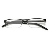 Men Unisex Lightweight Clear Lens Reading Glasses Square Frame Matal Casual Eyeglasses