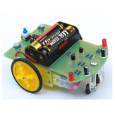 10PCS Mini elektronischer Tracking-Roboter-Auto DIY Kit mit Reduktionsmotor