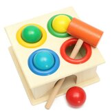 Holzspielzeug-Set zur frühzeitigen Entwicklung von Kleinkindern und Kindern: Hämmerchen und Ball