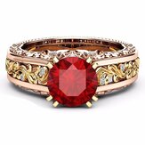 Women's Elegant Rose Gold Hollow Ring Valentine's Day Gift