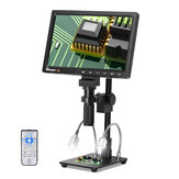 Mustool 10.1 inch LCD HD Video Microscope with 150X C Mount Lens Electronic Microscope Camera with Metal Stand Professional repair Tools