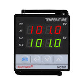 MC101 85 ~ 265Vac K-Thermoelement Kurze Gehäuseeingabe Digitaler PID-Thermostat Temperaturregler Relais+SSR Analogausgang für Wärme mit Alarm