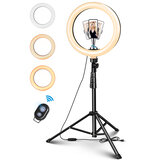 ELEGIANT EGL-06S 10 pouces 3 Modes d'éclairage Réglage de la luminosité Lumière annulaire LED Trépied Support pour selfies en direct avec télécommande pour YouTube Tiktok Vlog Maquillage Photographie