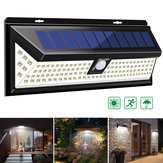 Lâmpada solar de jardim exterior à prova d'água com 118 LEDs e sensor de movimento PIR