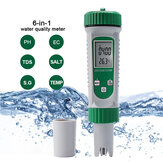 Multifunktionaler Wasserquelle-Messstift zur Messung von 6-in-1 PH Wasserqualität EC TDS PH SALT S.G TEMP