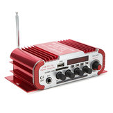 Kentiger ™ HY600 12V piros autó- és motorkerékpár kétcsatornás univerzális erősítő mikrofonnal