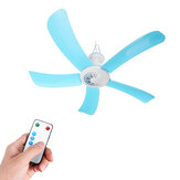 Portable 5 Blades Mini Ceiling Fan with Remote Control Hanging Summer Cooler Gift