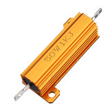RX24 50 W 1KR 1KRJ Metal Alumínio Caso Resistor De Alta Potência De Metal Dourado Shell Caso Resistor Resistência Do Dissipador de Calor