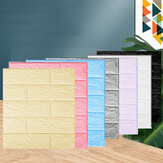 10/20PCS Papel de parede adesivo em espuma de tijolo 3D com textura multicolorida