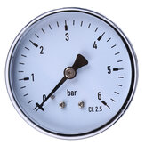 TS-60-6 Mini High Accuracy Pressure Gauge 0-6 bar 1/4 Manometer Pressure Tester For Fuel Air Oil Liquid Water