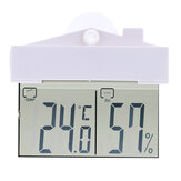 TS - H220 Mini LCD Display Digital Thermometer For indoor Outdoor Use Sucker Wall Hanging Temperature Hygrometer