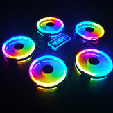 Ventola di raffreddamento per computer PC da 120mm RGB LED modalità multicolore silenziosa, con controller