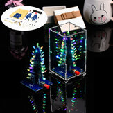 HU-006 Buntes Weihnachtsbaum-DIY-Set Siebenfarbiger LED-Blinkbaum Elektronisches DIY-Lötmaterial