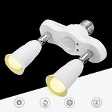 E27 Double Head Infrared PIR Motion Sensor LED Light Lamp Bulbs Holder Socket AC110-240V