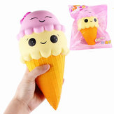 SanQi Elan Squishy fagylaltkúp Jumbo 22 cm-es, lassan emelkedő, csomagolási kollekciójú ajándék puha játék