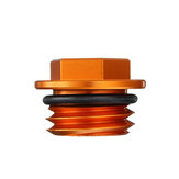 Ölablassschraubenkappe CNC aus Edelstahl orange für KTM 125-530 SX/SX-F/EXC/EXC-F