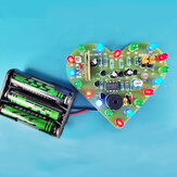 Lichtgesteuertes Musik-Herzform-Lampenset, herzförmige LED-Fluss-Elektronik-DIY-Produktionsteile