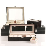 2/3/6/12 Slot Hodinková krabičkaes úložný box z umělé kůže pro hodinky Display Box