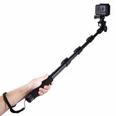 PULUZ PU54B Selfie de mão ajustável extensível Varanda Monopé para celular com câmera de esportes de ação