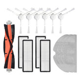 14pcs Replacements for Xiaomi Mijia 1C Dreame F9 Vacuum Cleaner Parts Accessories Main Brush*1 Side Brushes*6 HEPA Filters*4 Mop Clothes*3 [Not-original]