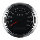 200KM / H GPS Hız Ölçer Kilometre Sayacı 85mm, Araba, Motosiklet, Tekne, Otomatik Paslanmaz Çelik için GPS Anteni ile