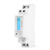 Excellway® 230V AC 50Hz LCD 18MM Mini Size Wattmeter Power Consumption Watt Energy Meter kWh Counter AC 5-32A