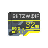 Cartão de memória BlitzWolf®BW-TF3 com adaptador C10 U3 Cartão Micro SD 64GB Cartão inteligente Cartão TF 32/64/ 128/ 256 GB para gravador UAV de câmera