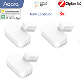 [3PCS] Aqara E1 Window And Door Sensor Zigbee 3.0 Wireless Remote Control Smart Home Kit Remote Alarm Eco-System Works With Homekit And Mi Home APP