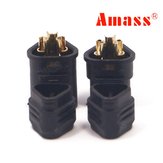 Conector de 3 orificios para enchufe banana Amass MT30 de 2 mm negro macho y hembra 1 par