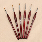 Extra Fine Detail Paint Brushes Set 6 Sizes Professional Sable Hair Miniature Art Nail Brushes