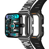 Relógio inteligente BlitzWolf® BW-GTC3 com tela HD de 1,99 polegadas, Bluetooth duplo, monitoramento de saúde de frequência cardíaca, pressão arterial, níveis de oxigênio no sangue (SpO2), chamadas Bluetooth, bússola e troca de invólucro.