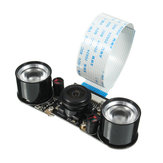 5 MP Wide Angle Fisheye Lens Night Vision Camera + 2 PCS IR Sensor LED Luz Para Raspberry Pi 2/3/Model B